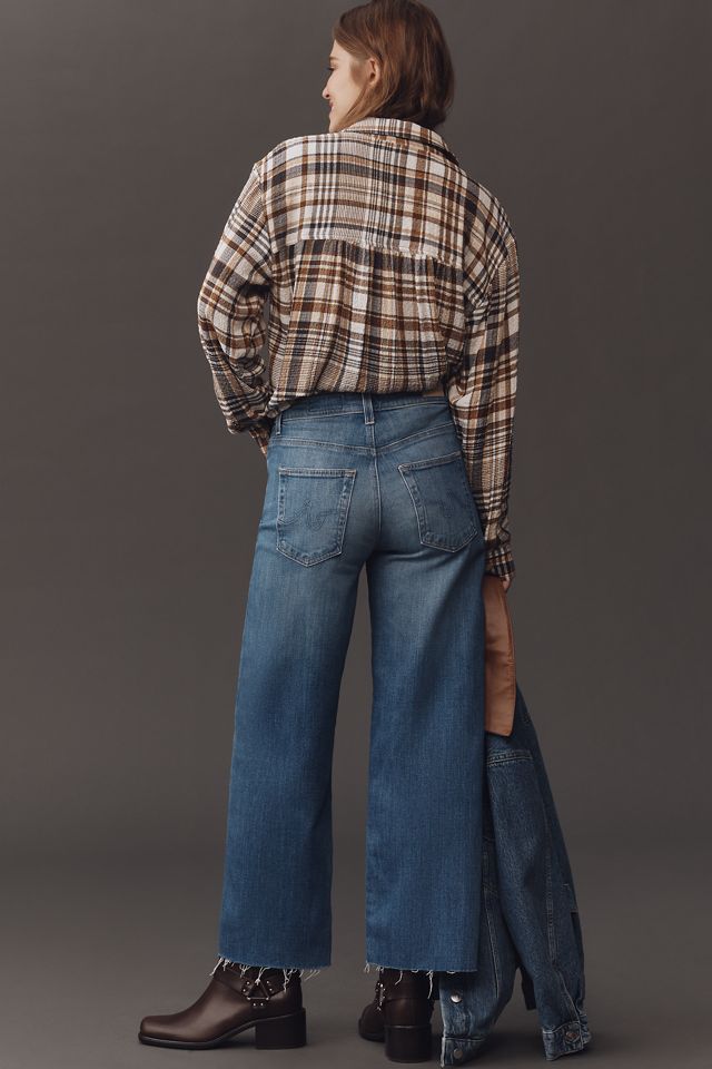 AG Saige High-Rise Crop Wide-Leg Jeans #3