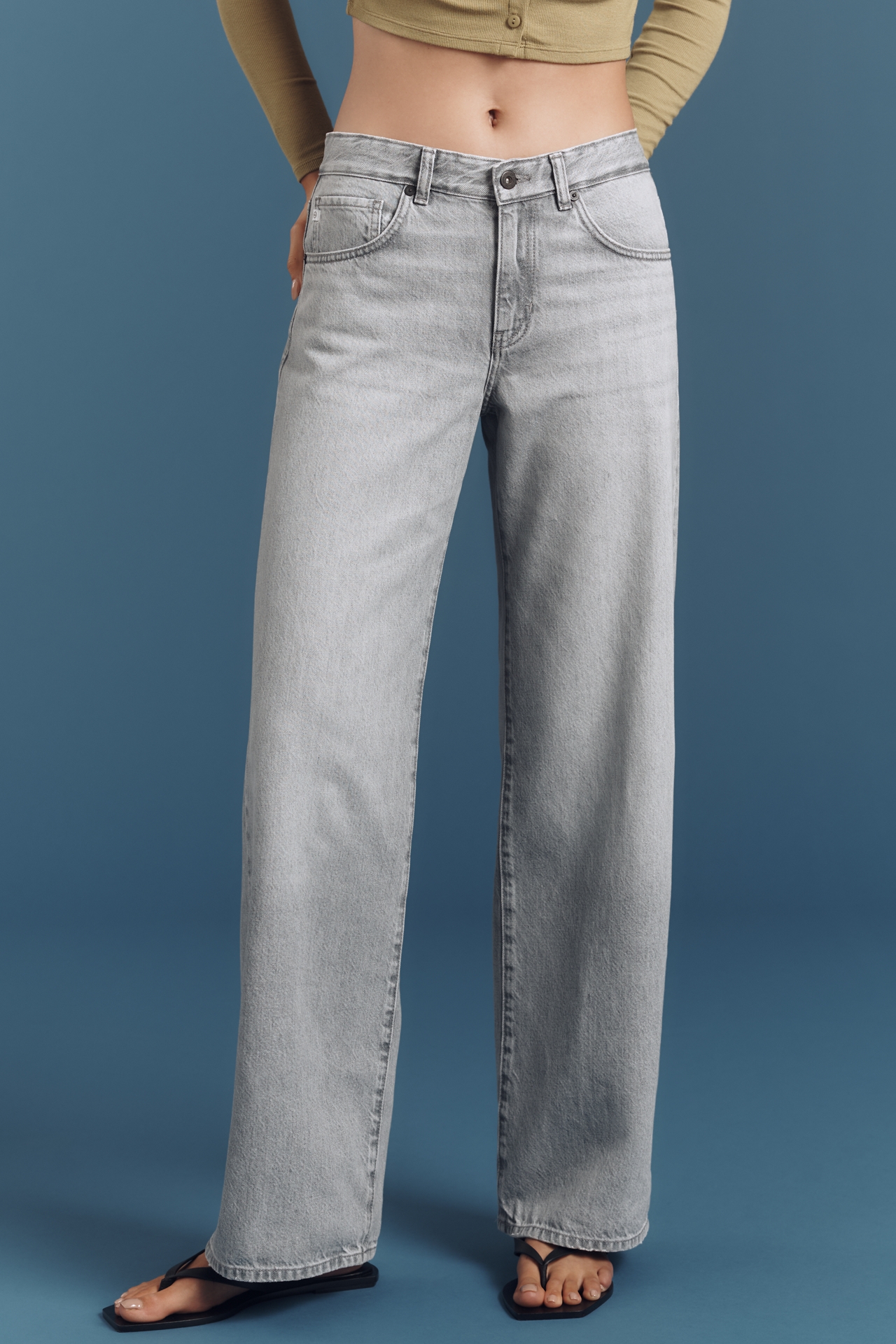 AG Adria Mid-Rise Wide-Leg Jeans