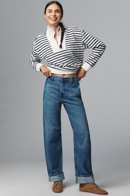 AG Mercer High-Rise Cuffed Taper Jeans