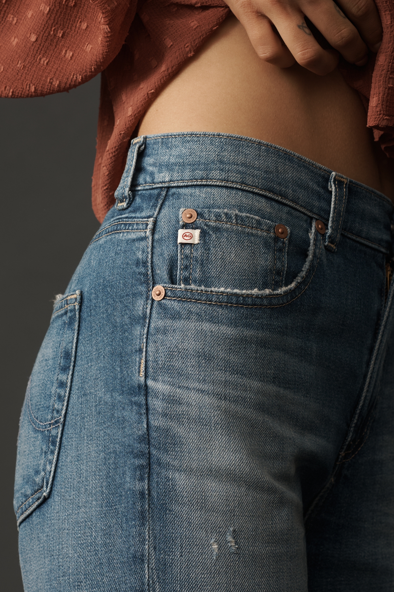 AG Brinley High-Rise Straight-Leg Jeans
