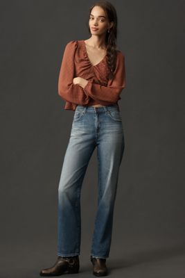 AG Brinley High-Rise Straight-Leg Jeans
