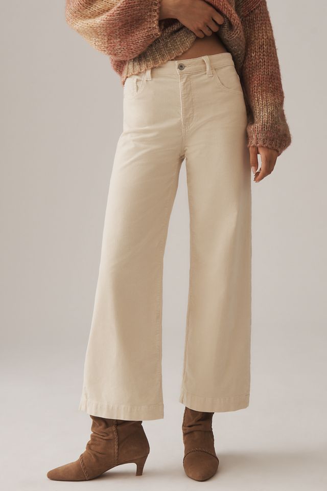 AG Saige Corduroy High-Rise Wide-Leg Crop Jeans #3
