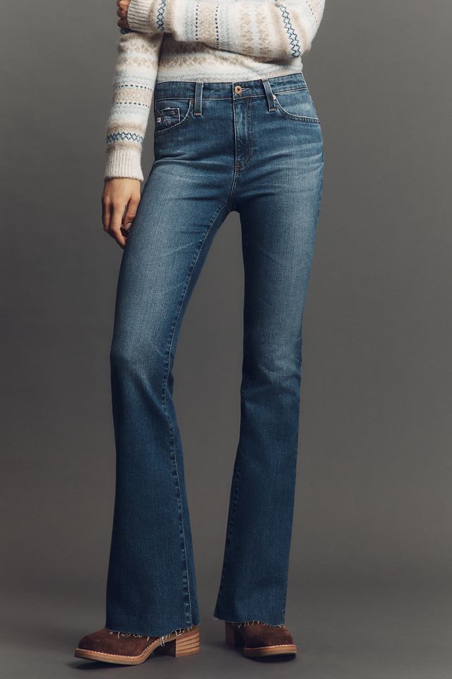 AG Farrah Mid-Rise Boot-Leg Jeans #1
