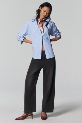 Ag Hattie High-rise Taper Jeans In Gray