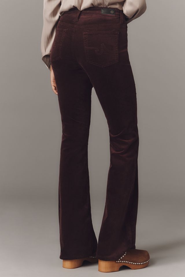 AG Farrah Velvet Mid-Rise Boot-Cut Jeans #3