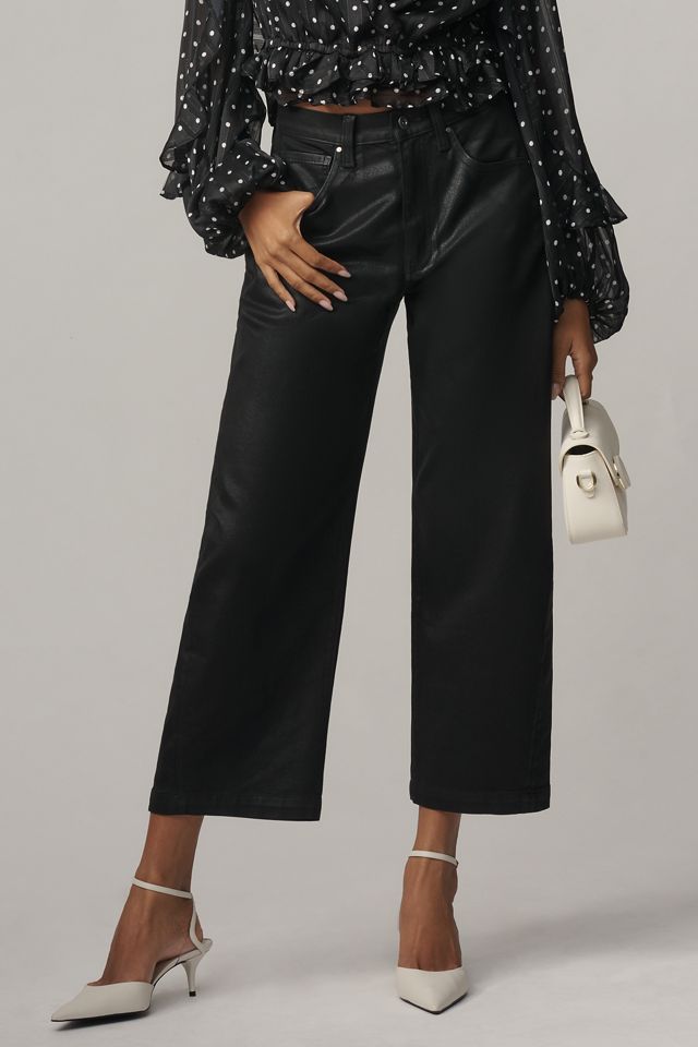 AG Coated Hattie High-Rise Tapered Crop Jeans #1