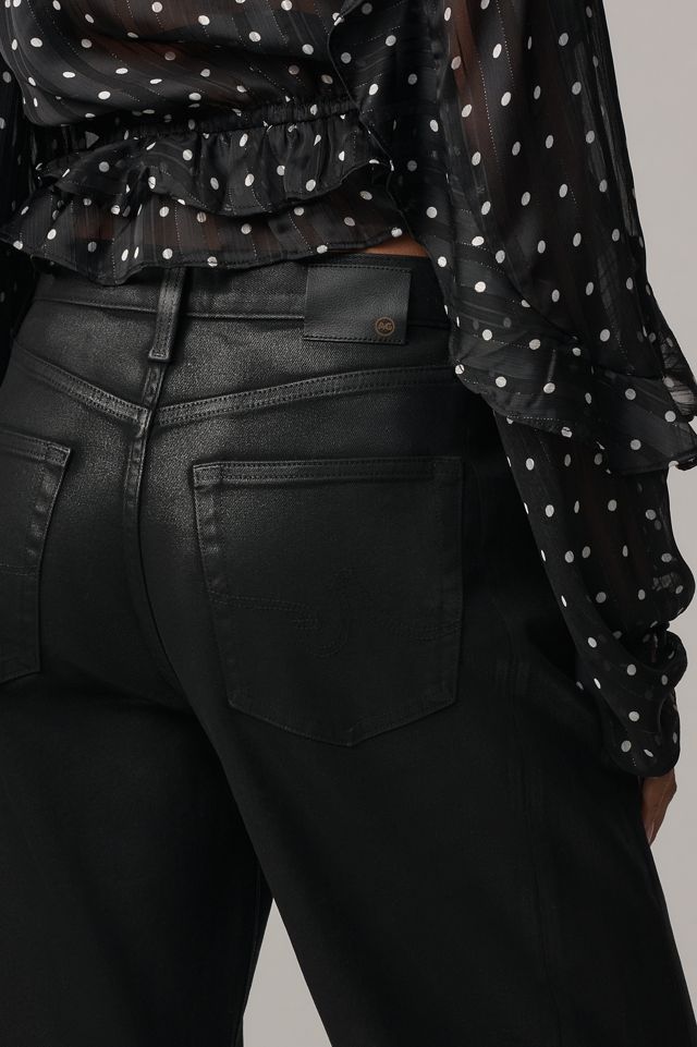 AG Coated Hattie High-Rise Tapered Crop Jeans #2