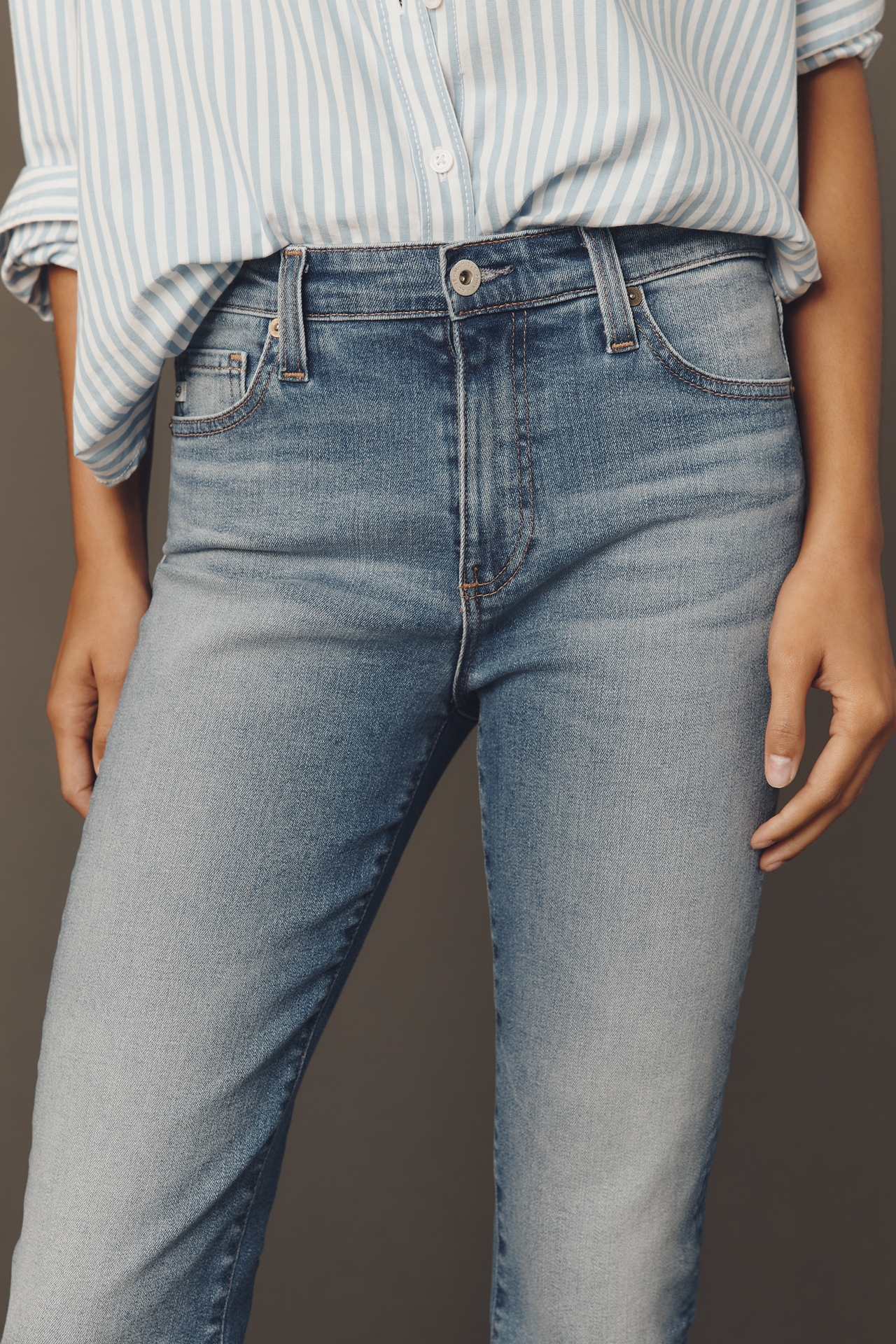AG Mari Mid-Rise Straight-Leg Jeans