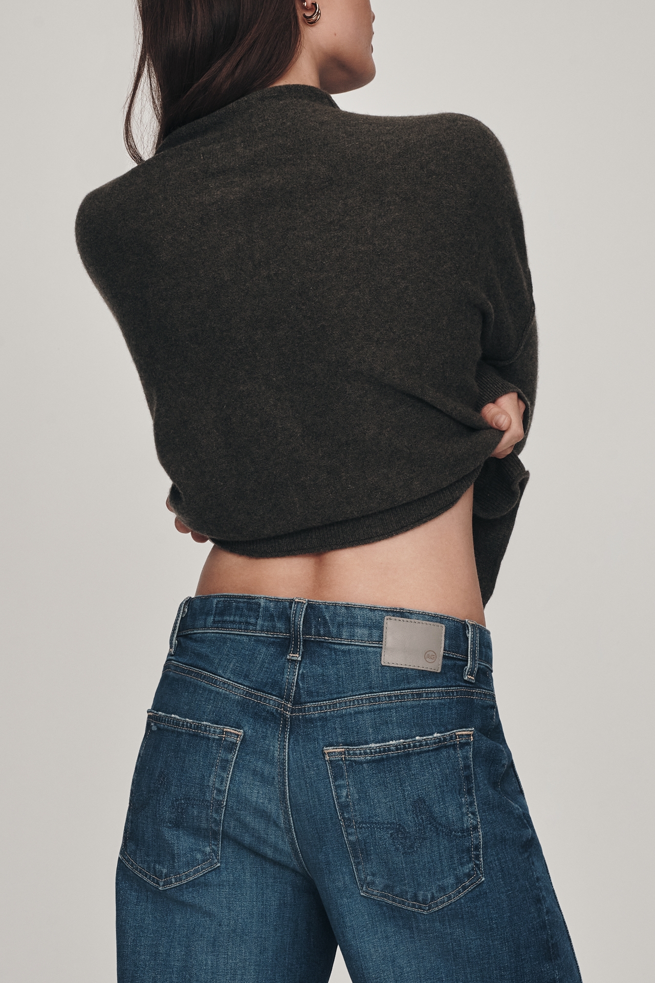 AG Saige Mid-Rise Crop Wide-Leg Jeans