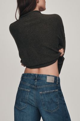 AG Saige Mid-Rise Crop Wide-Leg Jeans