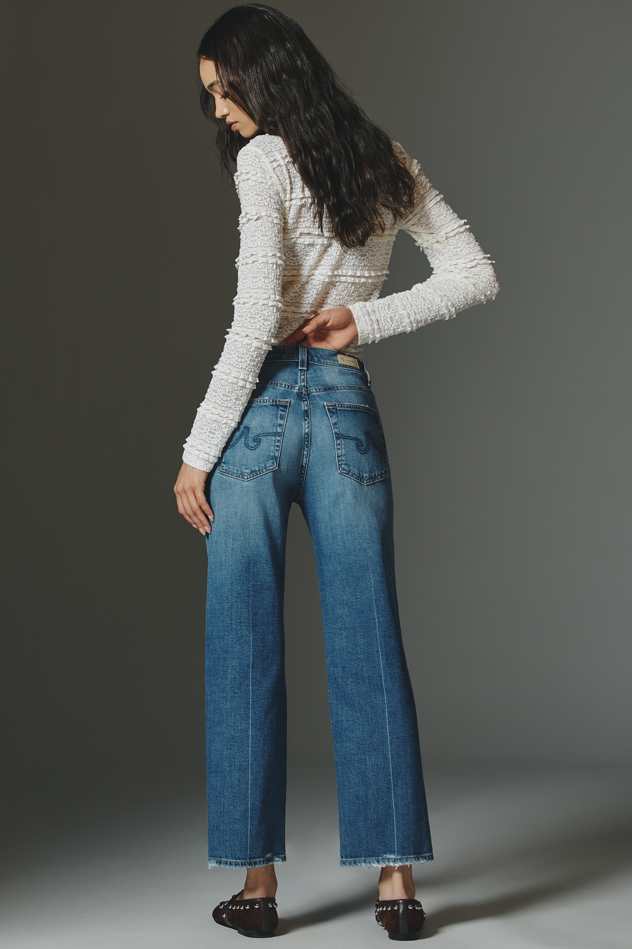 AG Brinley High Rise Crop Straight Leg Jeans
