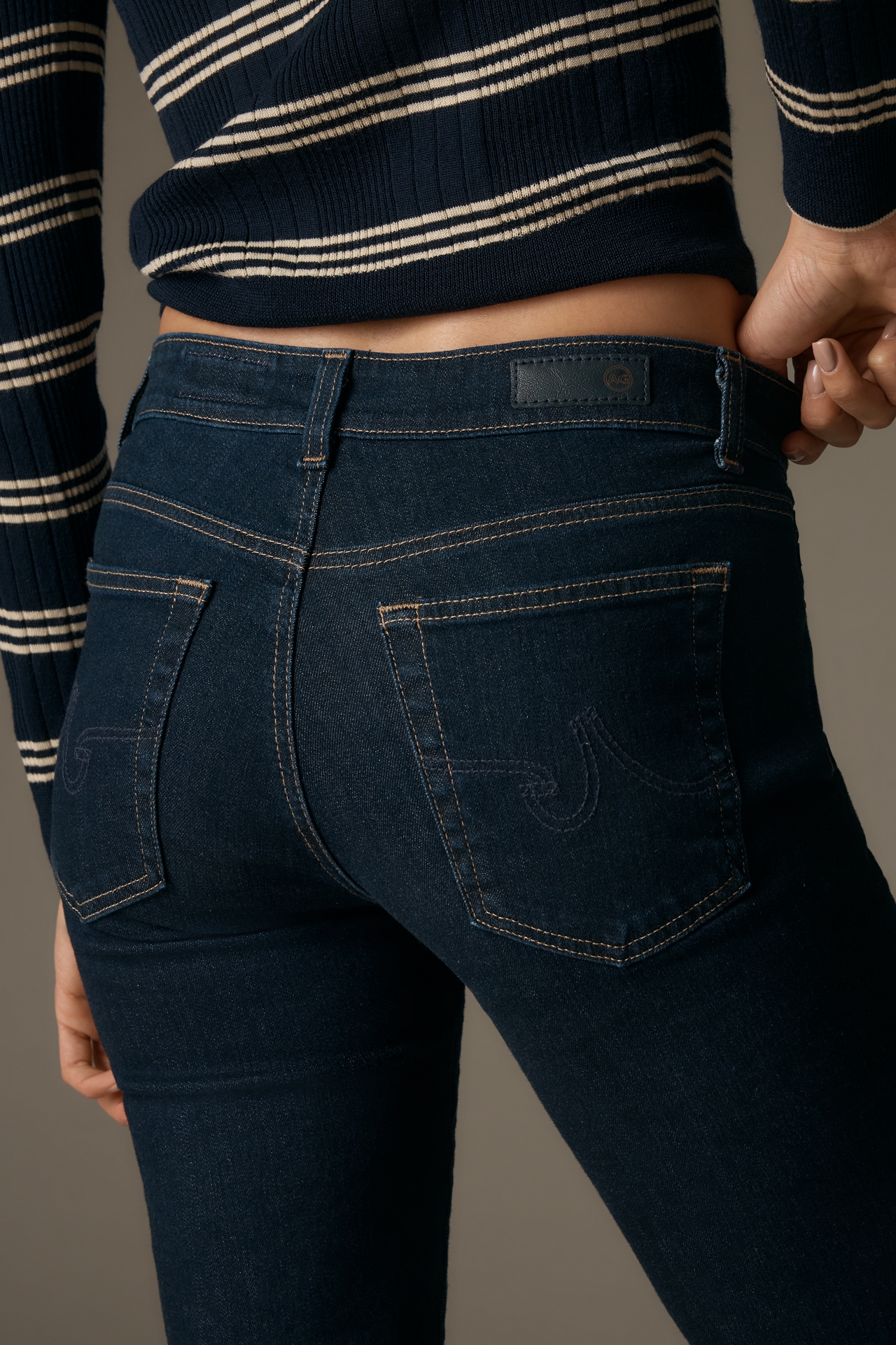 AG Sandra Low-Rise Straight-Leg Jeans