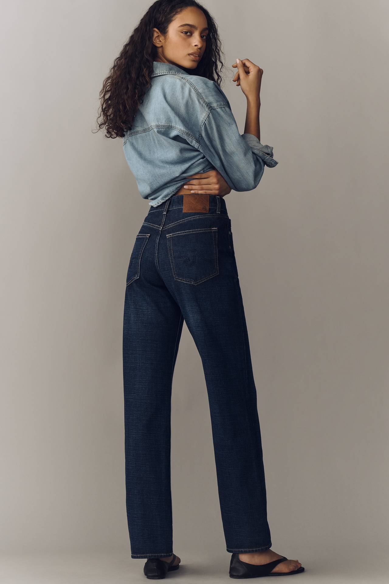AG Sydney High-Rise Relaxed Straight Jeans