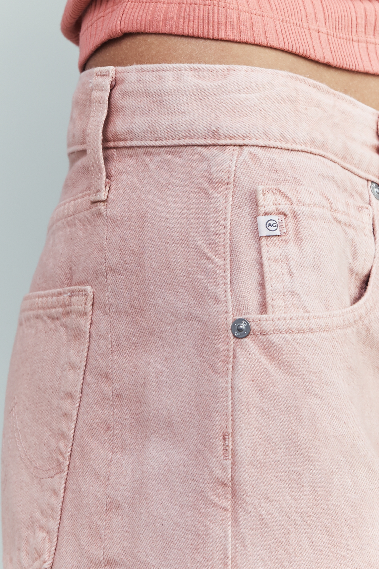 AG Hattie Cotton Crop High-Rise Tapered Jeans