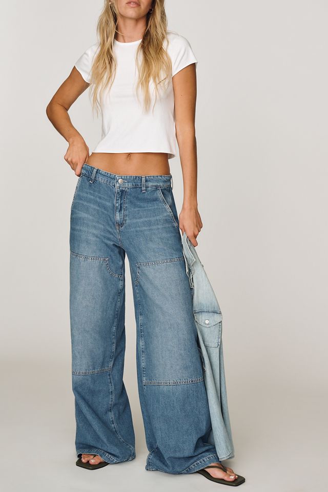 AG Stella Mid-Rise Wide-Leg Jeans #1