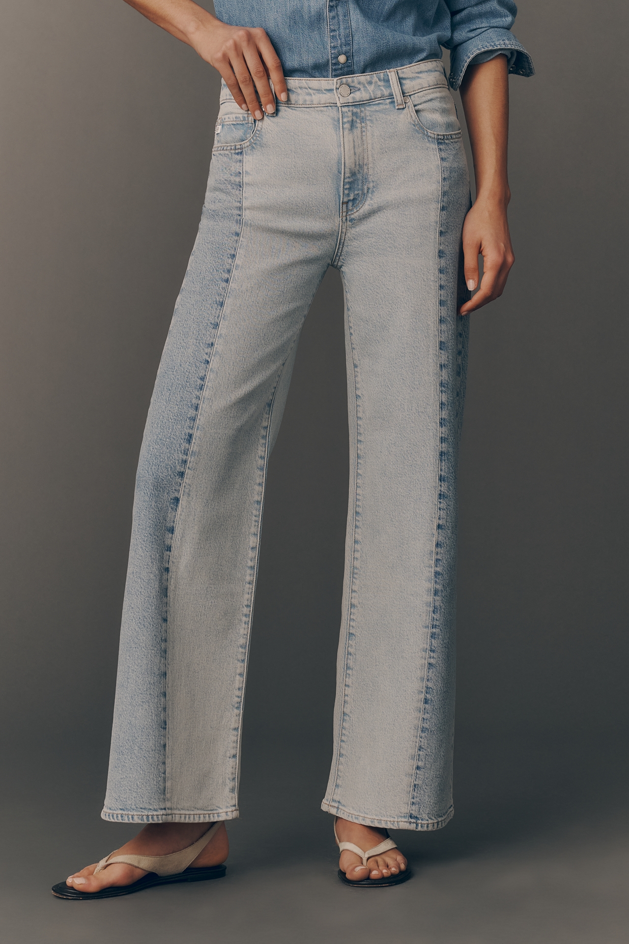 AG Saige Mid-Rise Wide-Leg Jeans