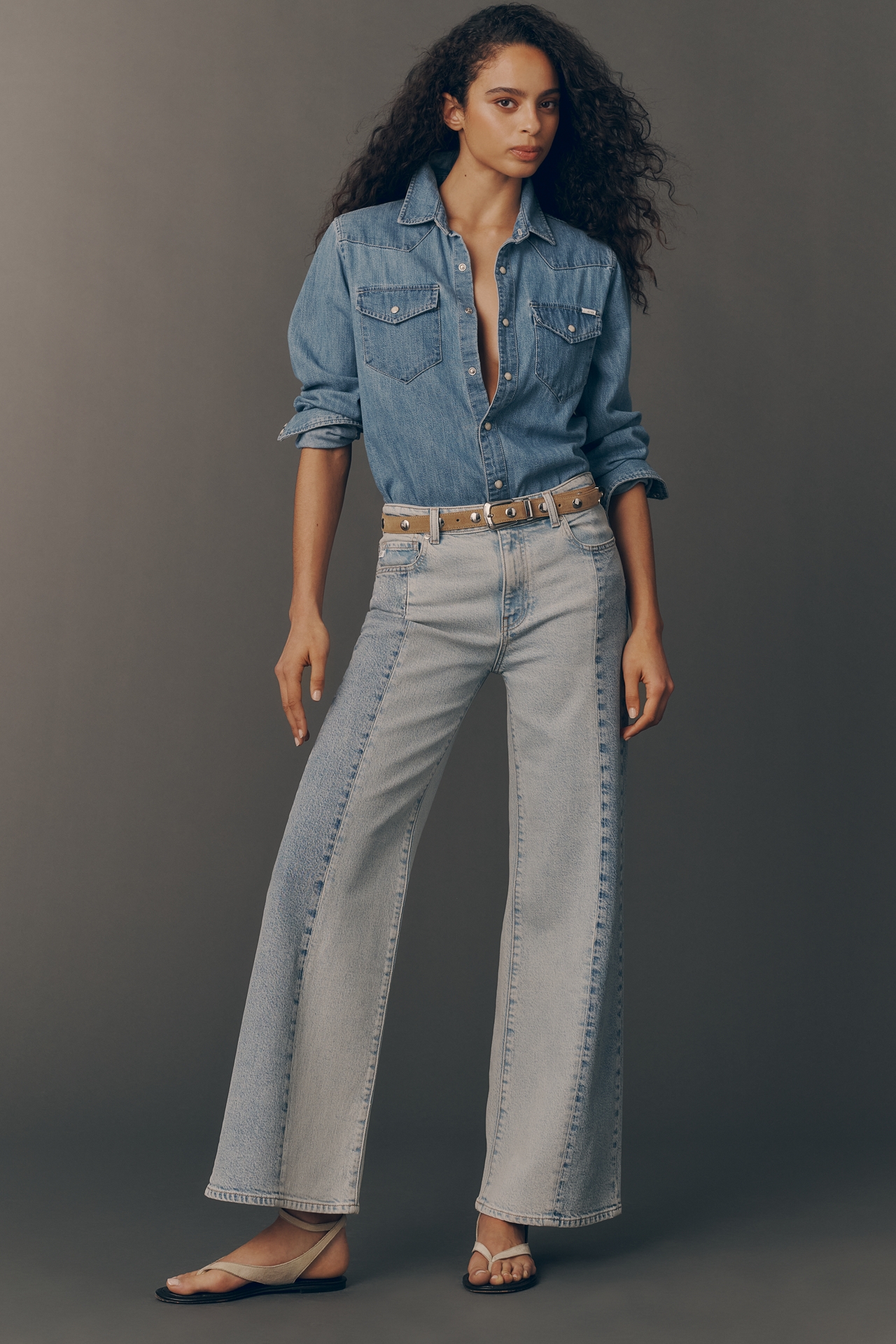 AG Saige Mid-Rise Wide-Leg Jeans