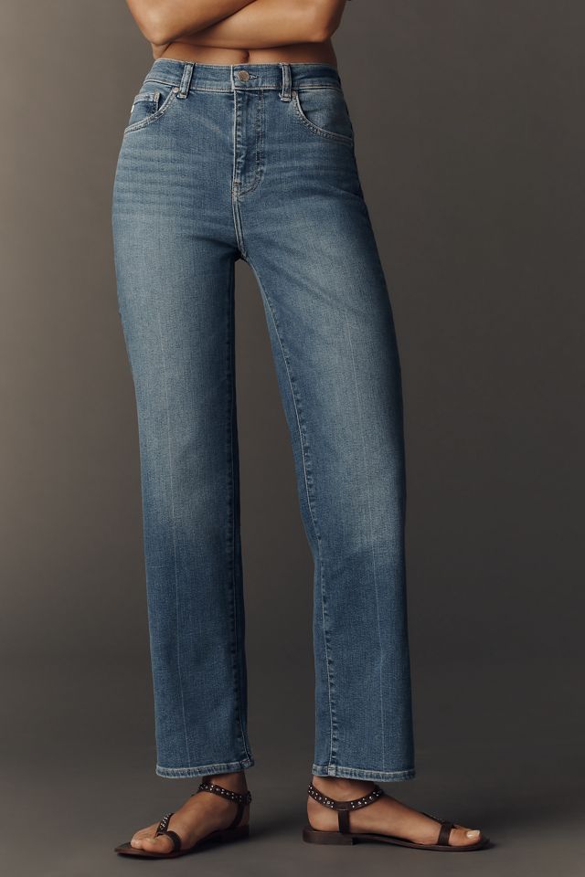 AG Brinley High-Rise Straight-Leg Jeans #1