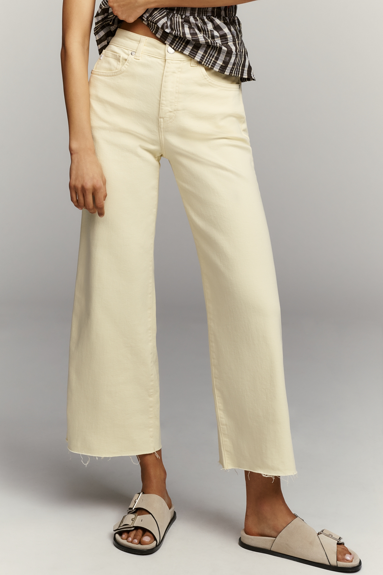 AG Saige High-Rise Crop Wide Leg Jeans