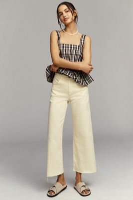 AG Saige High-Rise Crop Wide Leg Jeans