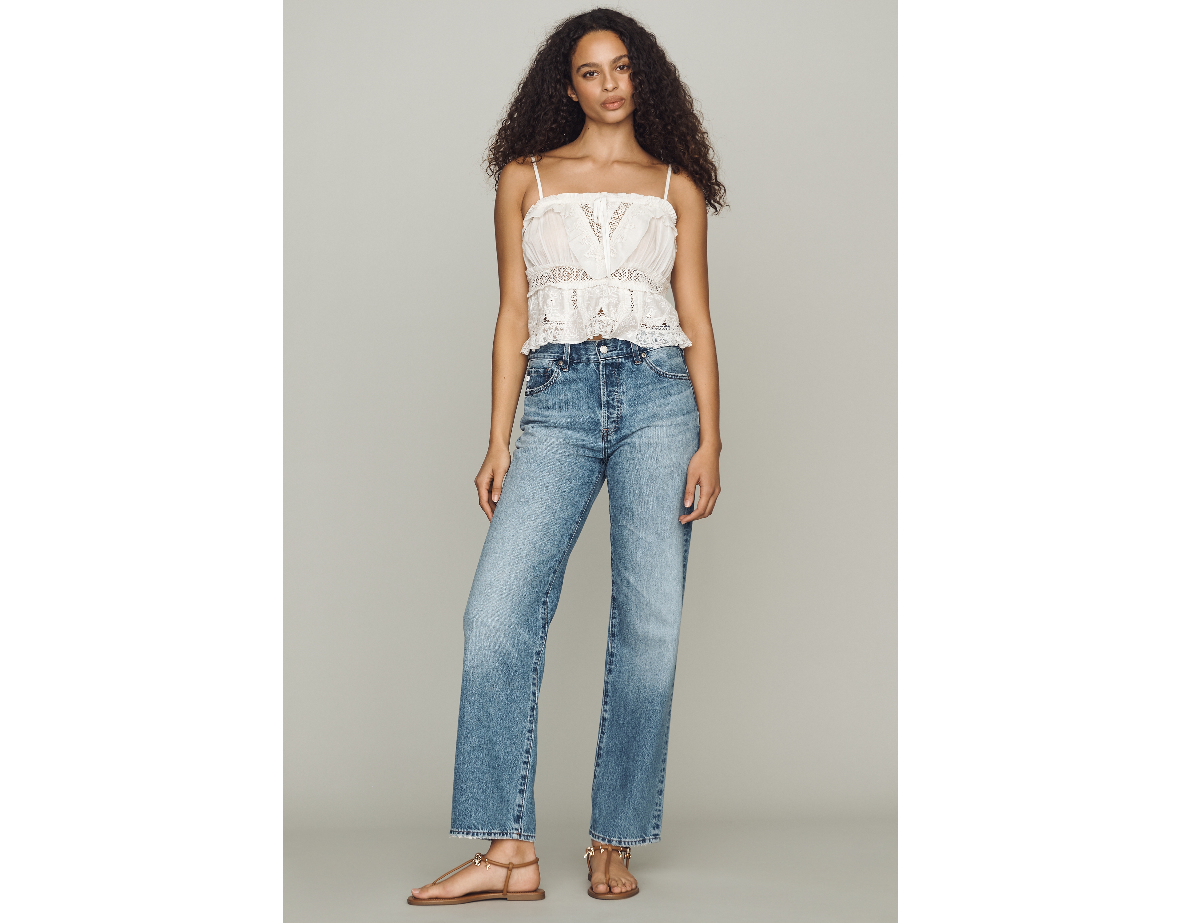 AG Sydney High Rise Straight Leg Jeans
