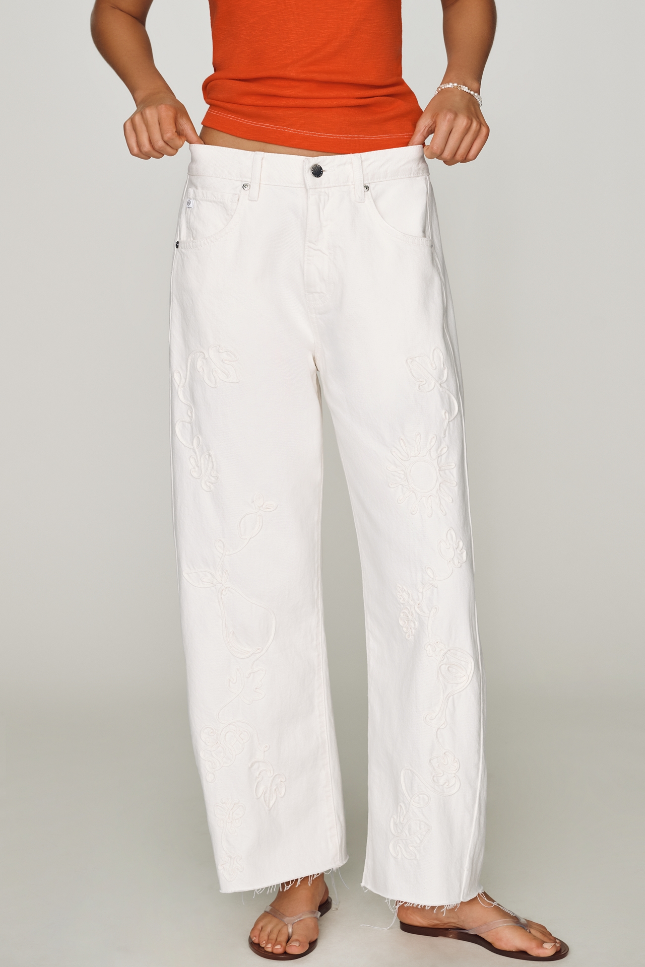 AG Hattie Crop High-Rise Tapered Jeans