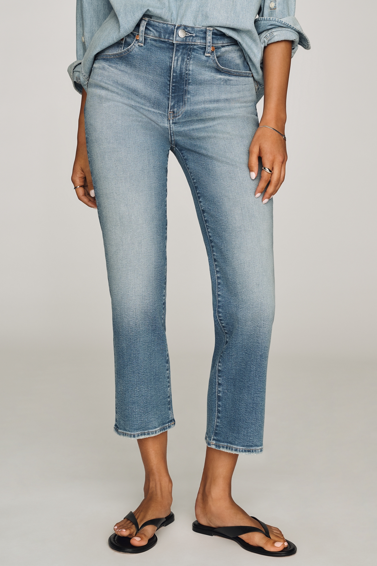 AG Brinley Crop High-Rise Straight Jeans