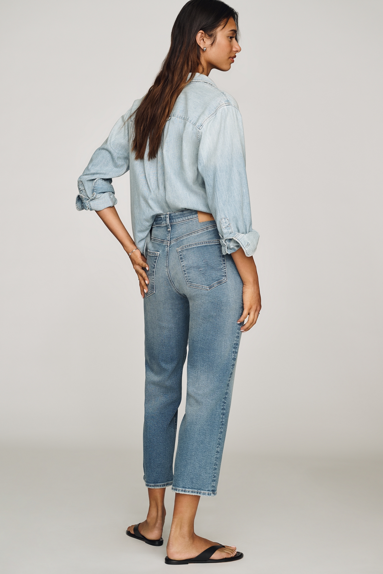 AG Brinley Crop High-Rise Straight Jeans