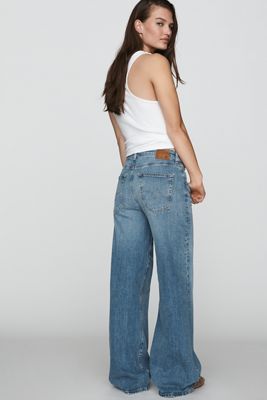 AG Saige Mid-Rise Wide-Leg Jeans