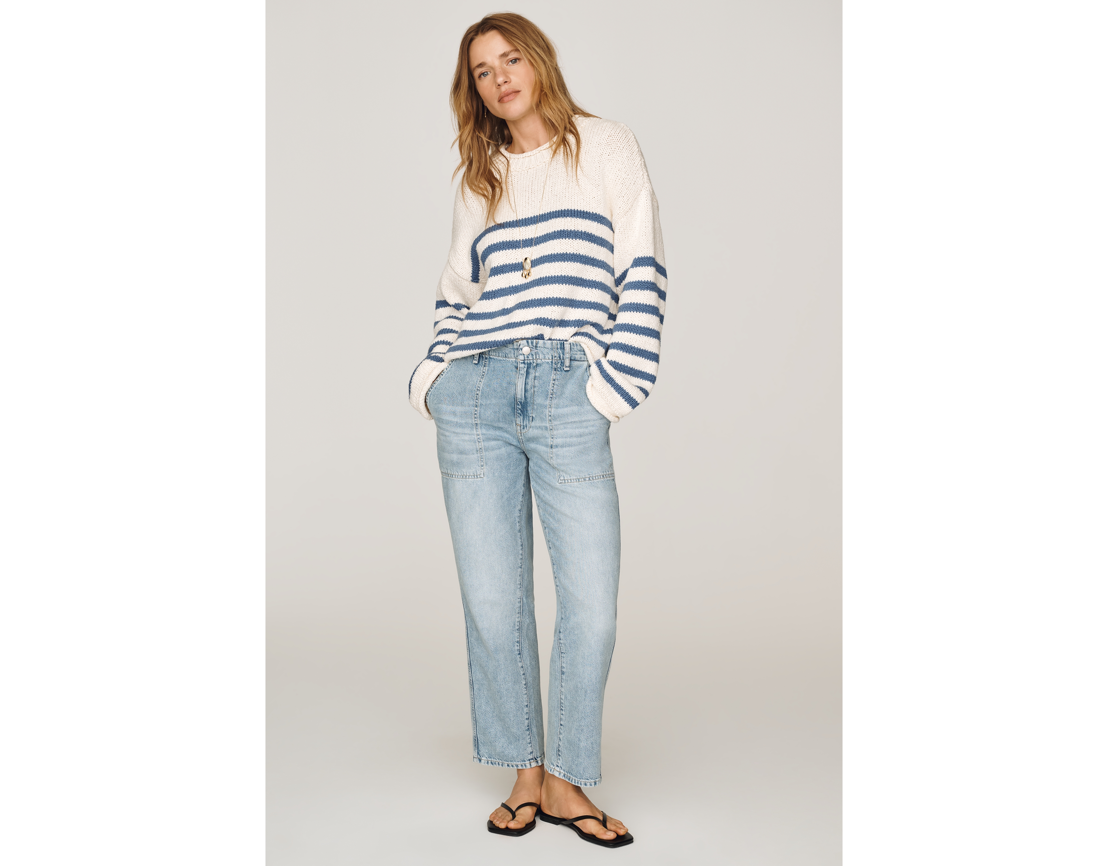 AG Analeigh Mid-Rise Straight-Leg Jeans