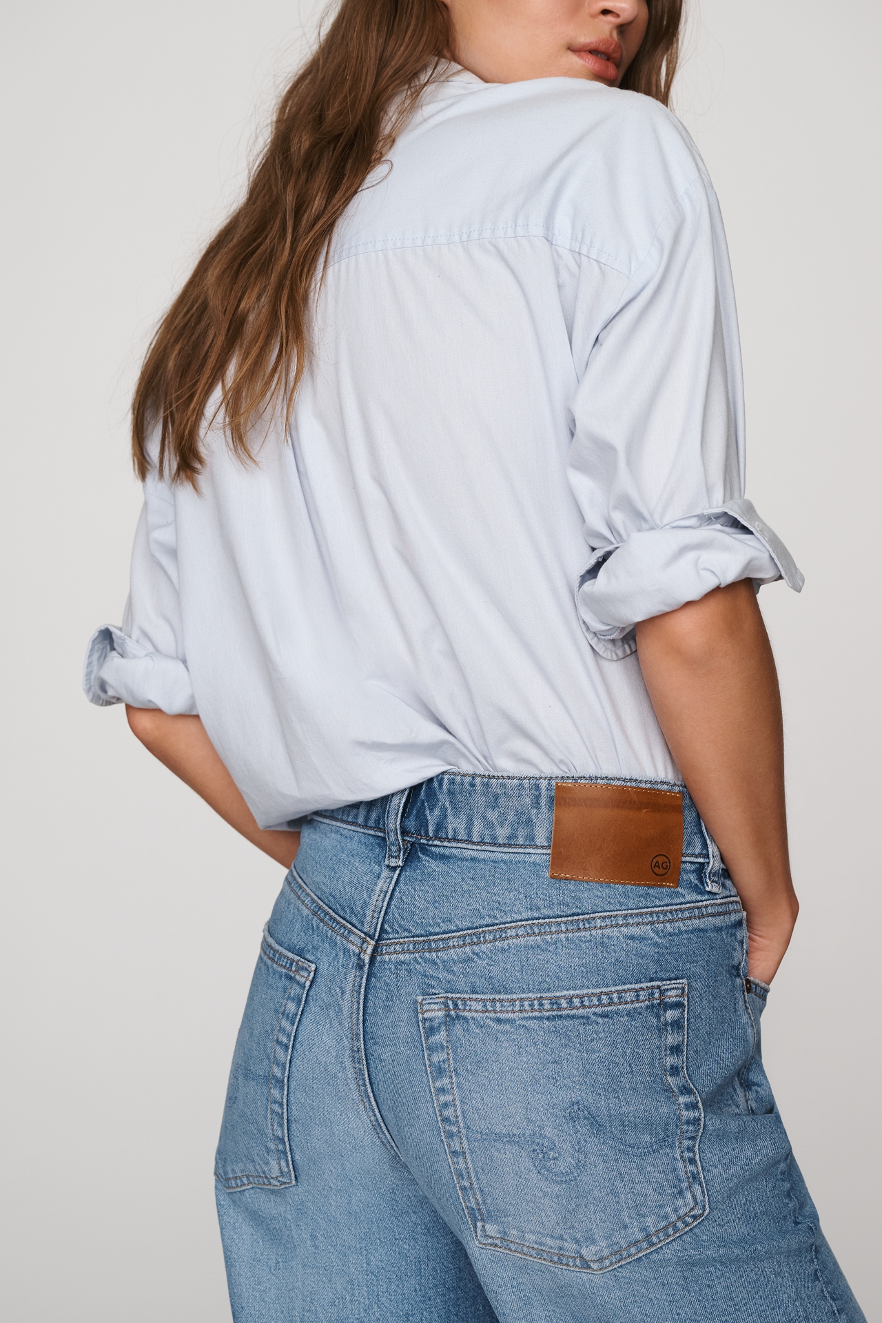 AG Billie Low-Slung Straight Jeans
