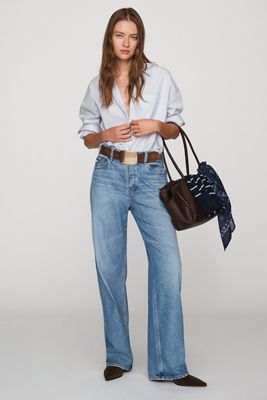 AG Billie Low-Slung Straight Jeans