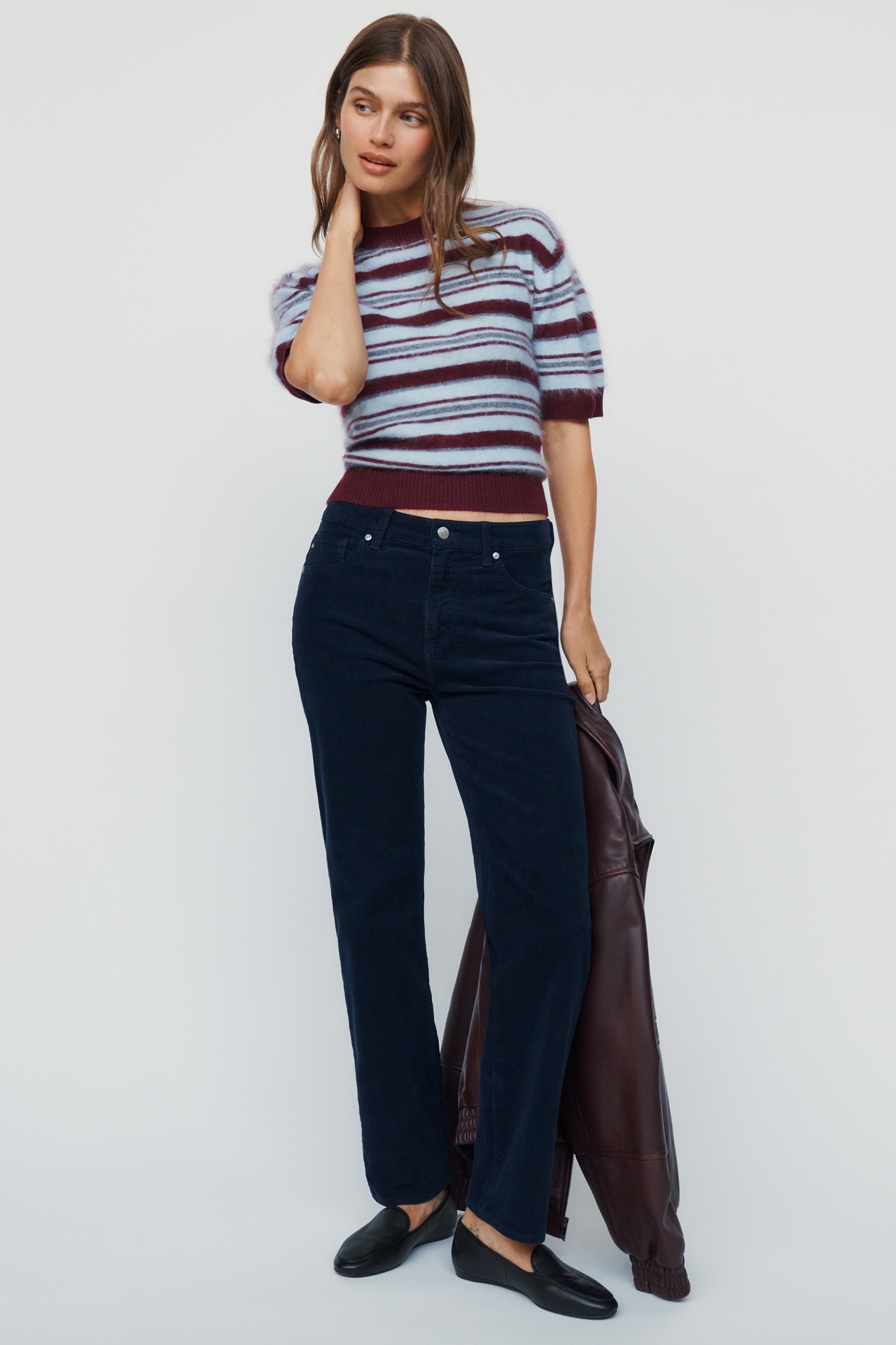AG Brinley Mid-Rise Straight-Leg Jeans