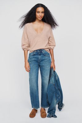 AG Hattie 10 Year High Rise Barrel Leg Jeans