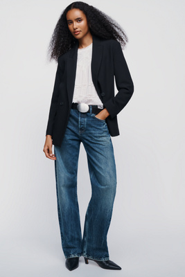 AG Jeans Billie Mid Rise Straight Leg Jeans by Anthropologie