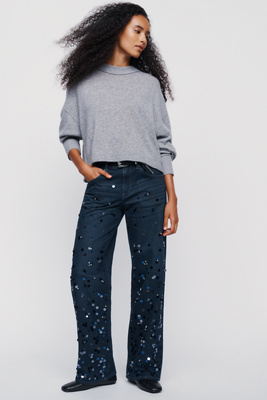 AG Jeans Adria Low Rise Wide Leg Jeans by Anthropologie