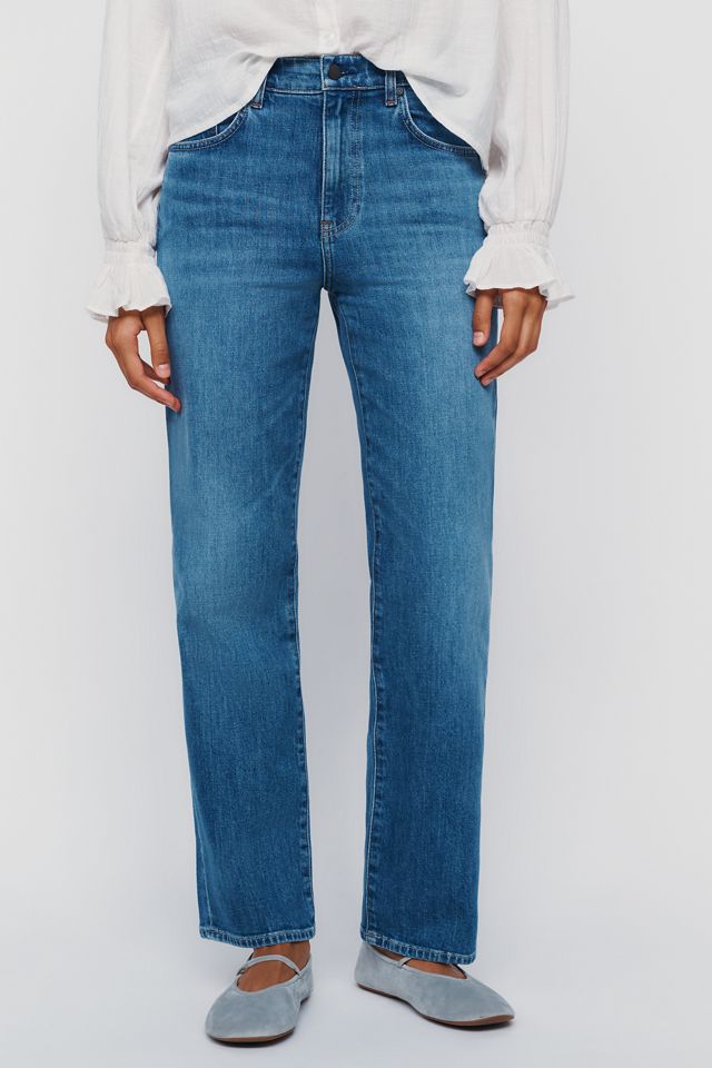 AG Brinley Mid-Rise Straight-Leg Jeans #1