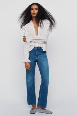 AG Brinley Mid-Rise Straight-Leg Jeans