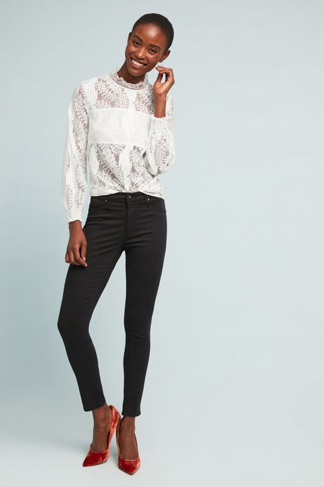 AG The Abbey Sateen Mid-Rise Denim Leggings #4