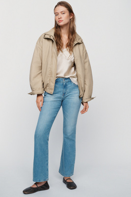 AG Jeans Petite Farrah High Rise Bootleg Jeans by Anthropologie