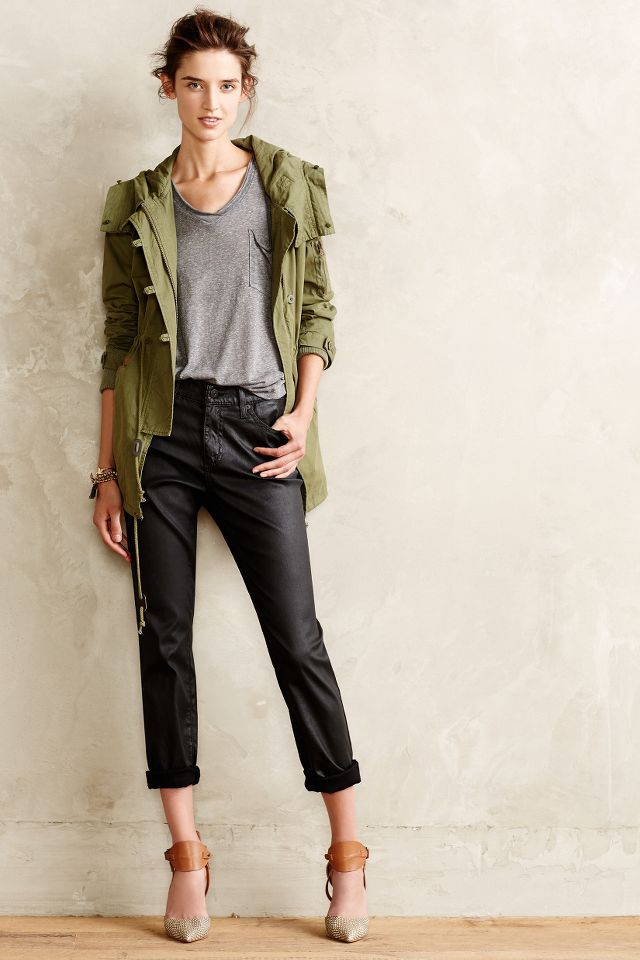 AG Beau Leatherette Slouchy Skinny Jeans Anthropologie