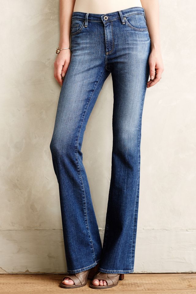 AG Jeans Low-Rise Bootcut Jeans in Blue