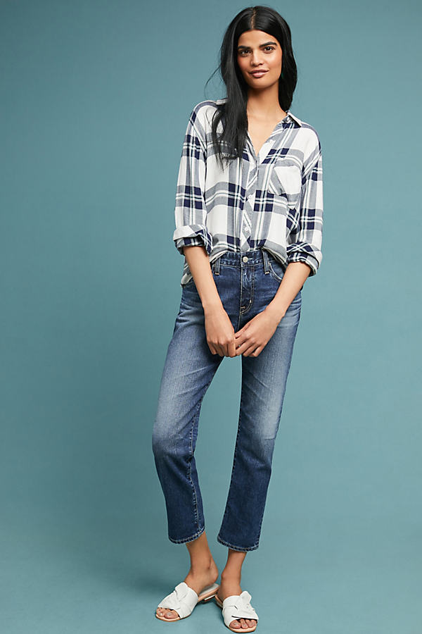 AG AG THE EX-BOYFRIEND MID-RISE CROPPED JEANS