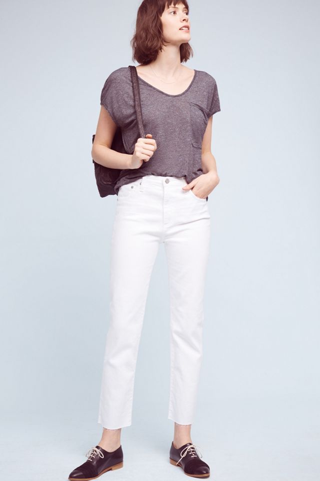 AG The Isabelle High-Rise Straight Cropped Jeans #3