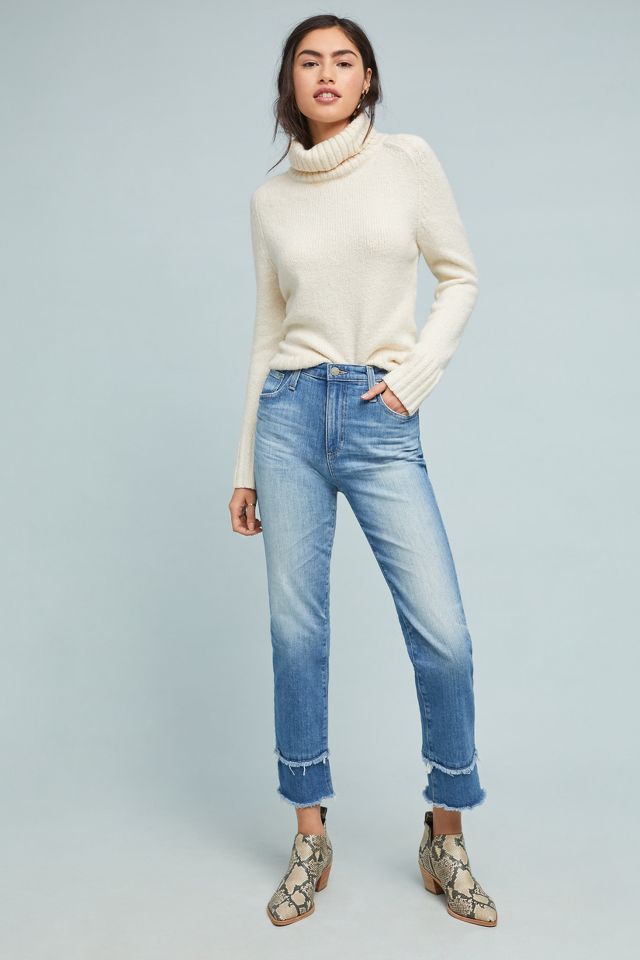 AG The Isabelle High Rise Straight Cropped Jeans