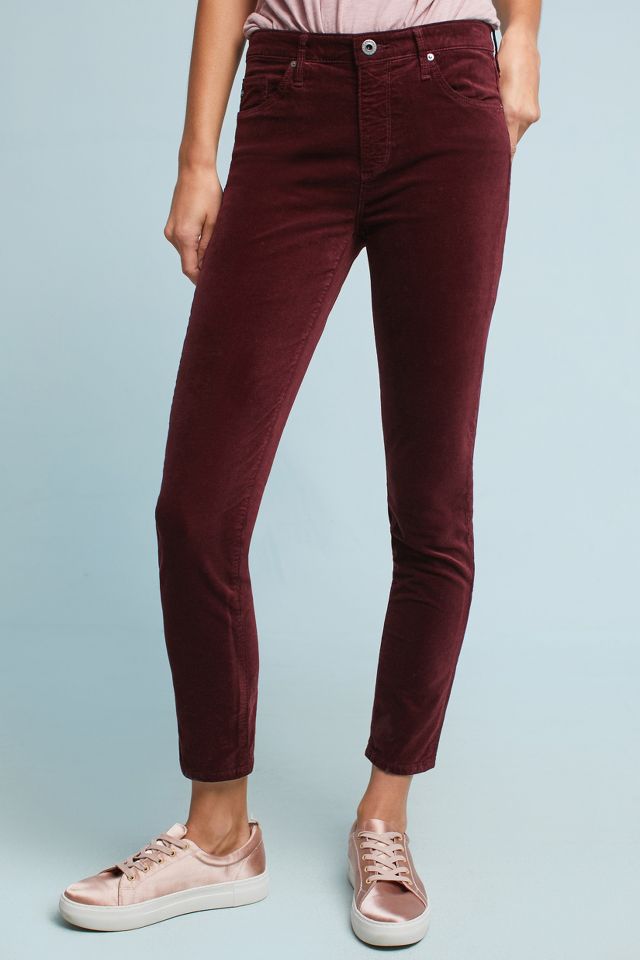 AG discount Stevie Velvet High-Rise Skinny Jeans