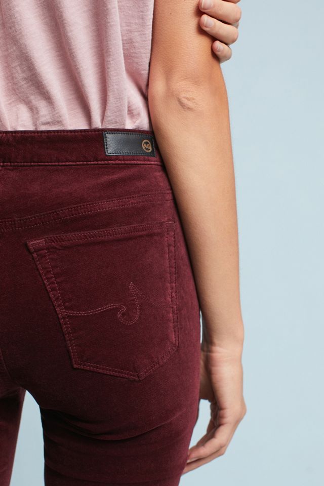 AG The Stevie Mid-Rise Skinny Velvet Jeans #3