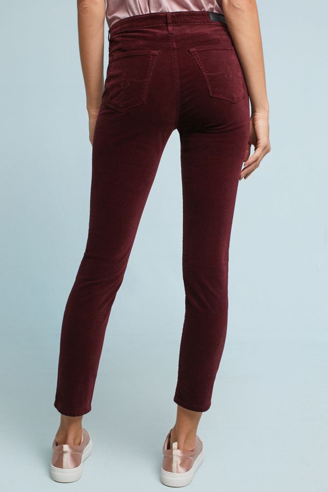 AG The Stevie Mid-Rise Skinny Velvet Jeans #4