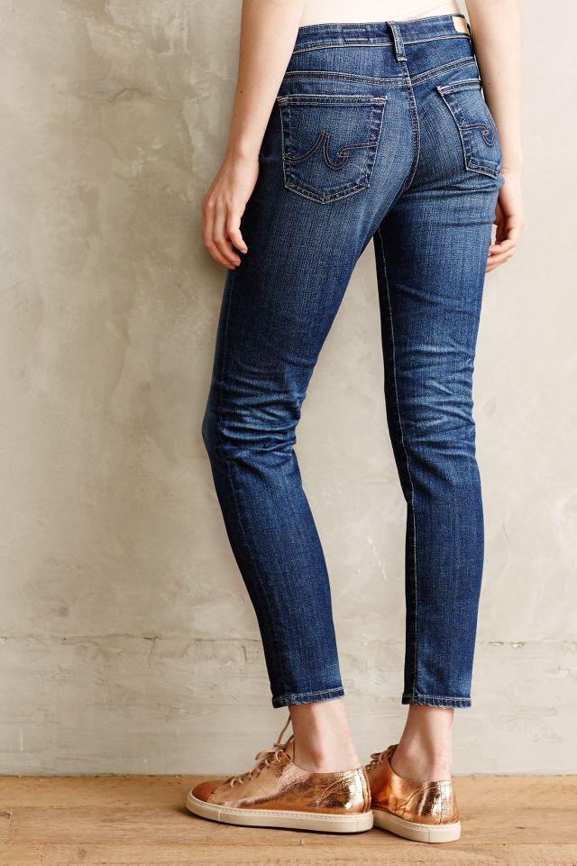 AG Jeans Ag Stevie Ankle Sateen Jeans Black 27 Denim, $168, Anthropologie