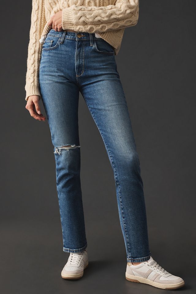 Joe's Jeans The Luna Coated High Rise Ankle Straight Jeans in Guilded Age